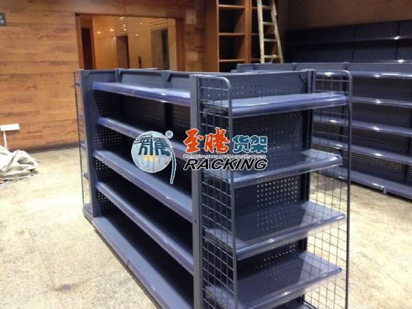 端頭帶側(cè)網(wǎng)超市貨架在連鎖店安裝